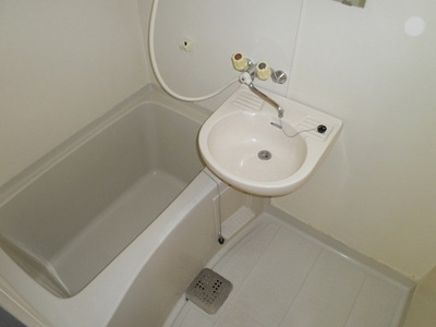 Bath. Popular bus Restroom