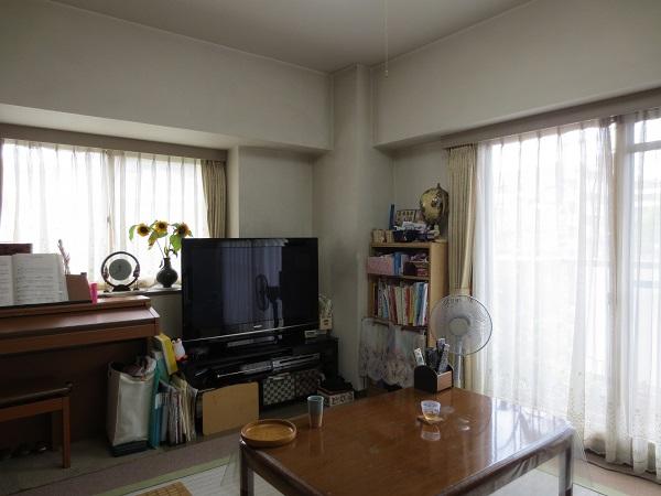 Living. A bright room with two-sided lighting