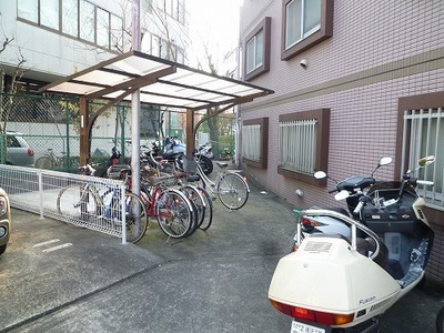 Parking lot. Bicycle-parking space