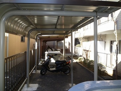 Parking lot. Bicycle-parking space