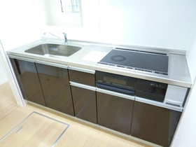 Kitchen. All-electric three-necked IH kitchen