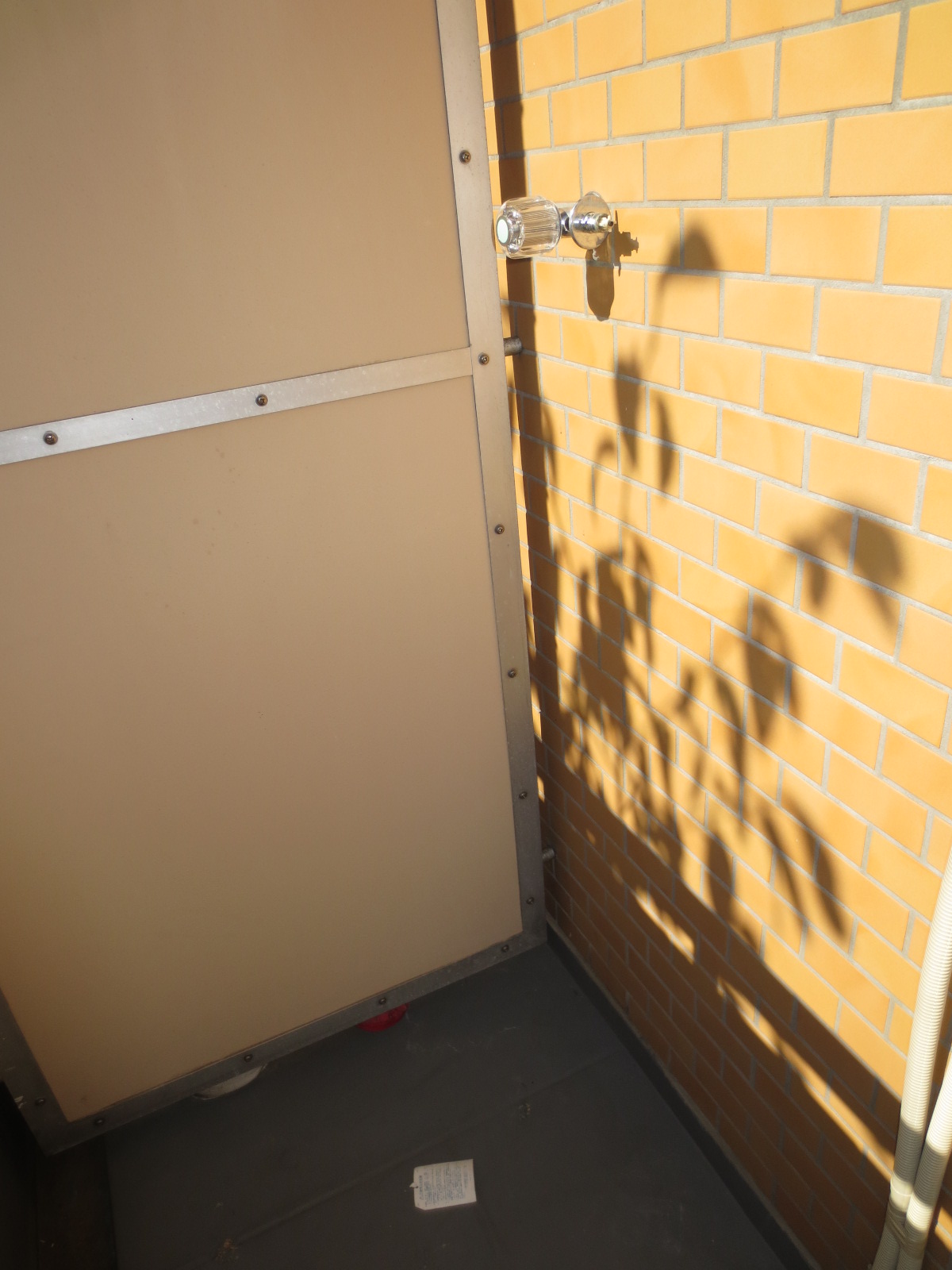 Other Equipment. Place the washing machine on the balcony side