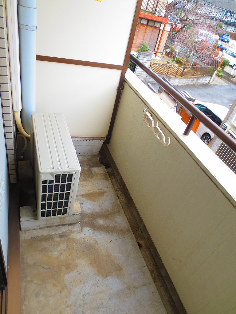 Balcony. It is with the arm for the clothesline