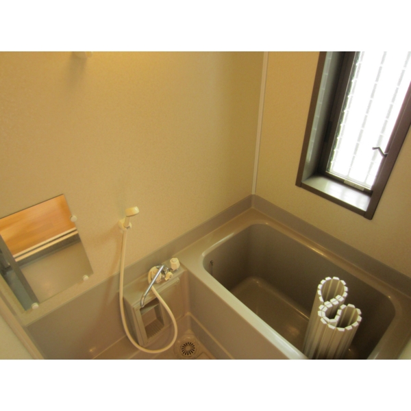 Bath. Happy spacious bathroom. There is a feeling of opening because there is a window.