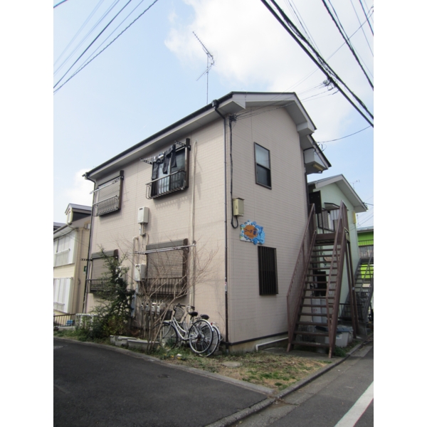 Building appearance. For day of corner lot ・ View is good. There is a bus stop near.