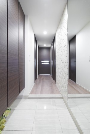 The entrance drifting sense of quality, Set up a shoe box in pursuit of ease of use such as a wire net, which is multiplied by the small