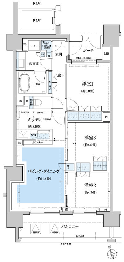 Floor: 3LDK + SIC, the occupied area: 68.78 sq m, Price: 34,980,000 yen ・ 38,780,000 yen, now on sale