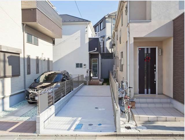 Parking lot. Two car space