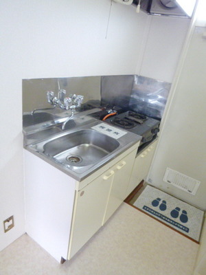 Kitchen. Two-burner gas stove installation Allowed