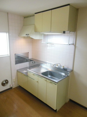 Kitchen. Two-burner gas stove installation Allowed Kitchen