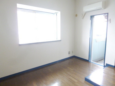 Living and room. It is a two-sided lighting of the room