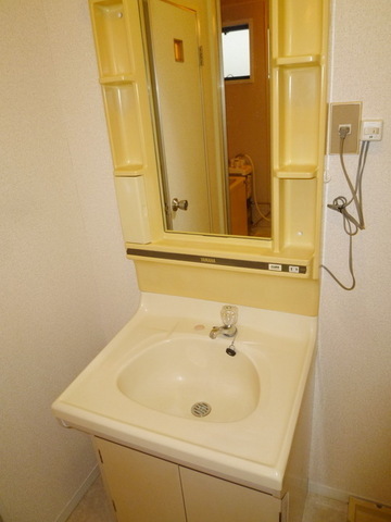 Washroom. There and glad independent wash basin