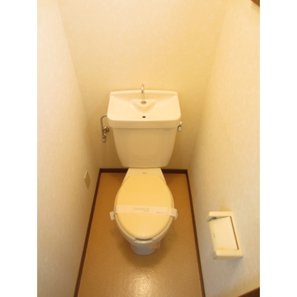 Toilet. Bright toilet with a small window! 