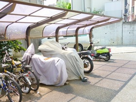 Other common areas. Is a parking lot with a roof