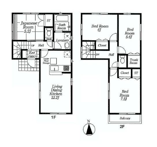 Floor plan. 31,800,000 yen, 4LDK, Land area 100.67 sq m , Building area 86.66 sq m