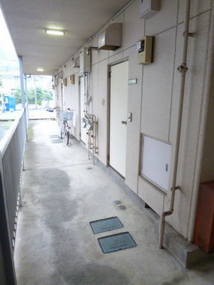 Entrance. Shared hallway with space