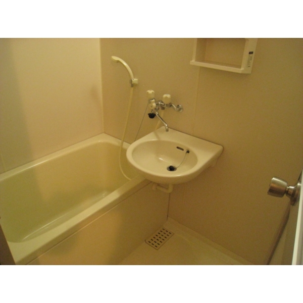 Bath. Happy bus toilet by