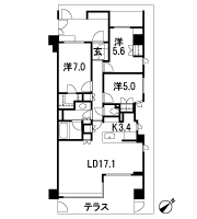 Floor: 3LDK + WIC, the occupied area: 84.15 sq m, Price: 69,900,000 yen (tentative)