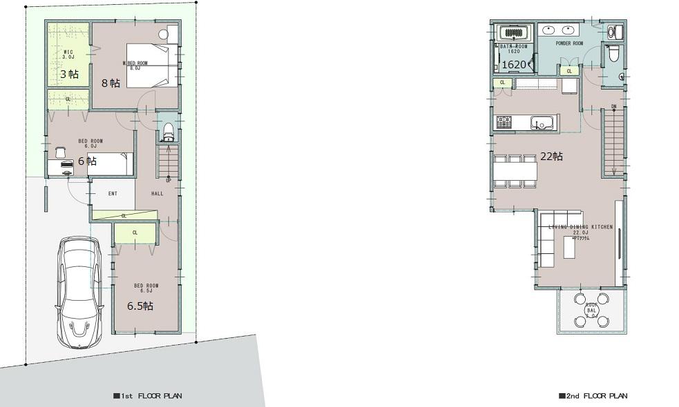 Building plan example (floor plan). Building plan example Building price 19 million yen, Building area 107.46 sq m