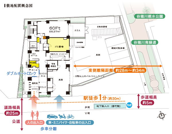 Features of the building. Site placement illustrations