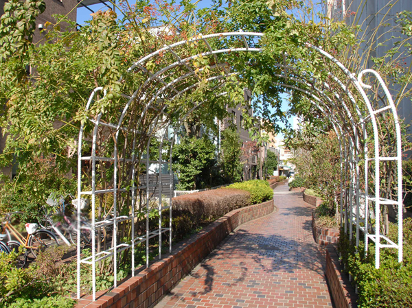 Surrounding environment. TaniTadashi Kawaminami green road adjacent (about 40m ・ Is right next to the 1-minute walk) property is perfect for green road for a walk. Both sides of the paved road is surrounded by green, You can explore the neighborhood while enjoying the seasonal flowers.