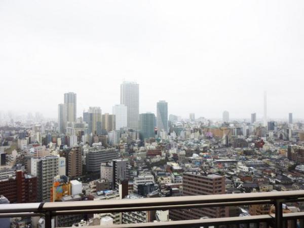 Living. It overlooks the city center from the living room