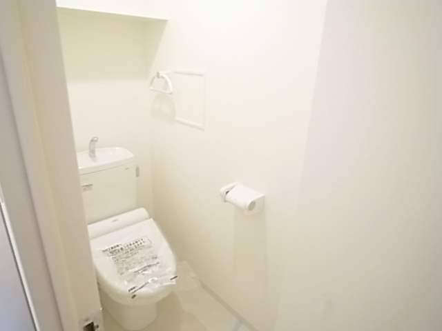 Toilet. Toilet heating toilet seat with warm water washing function, Wash with device. It is with a top shelf. 