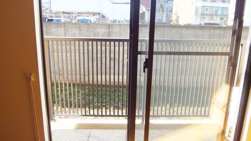 Balcony. Window is safe with electric shutter. Also good day there is no unobstructed