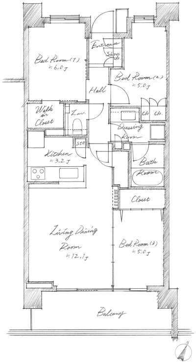 Floor: 3LDK + WIC, the occupied area: 70.38 sq m, Price: TBD