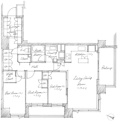 Floor: 3LDK + WIC, the occupied area: 84.78 sq m, Price: TBD