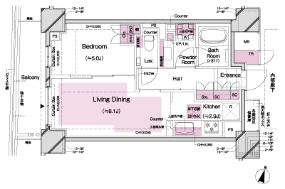 Floor: 1LDK, occupied area: 42.04 sq m