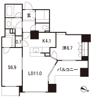 Floor: 1LDK + S + WIC + SIC + N, the occupied area: 70.31 sq m