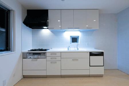 Building plan example (introspection photo). The company example of construction (kitchen)