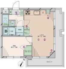 Floor plan. 1LDK, Price 23.8 million yen, Footprint 39 sq m , Balcony area 11.43 sq m