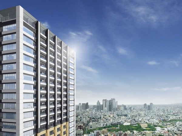 Building structure. Local neighborhood of the building (about 80m from local ・ Those obtained by combining the appearance Rendering to a height of about 240m equivalent) and than shooting the view photo (September 2009 shooting), In fact a slightly different