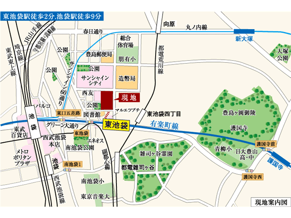 Building structure. Local guide map