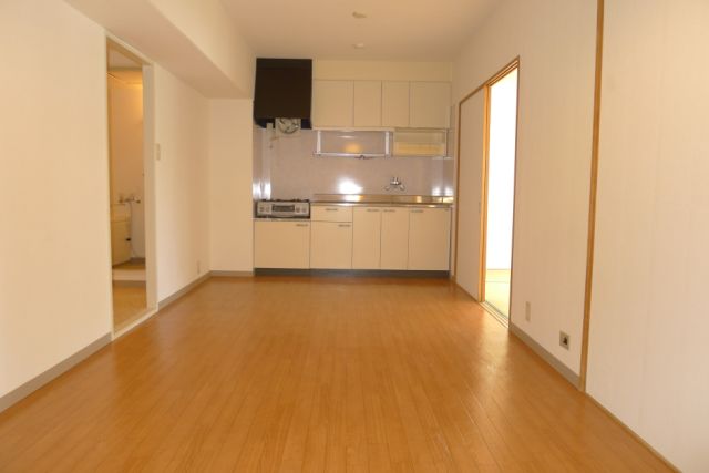 Living and room. Kitchen is a space spread