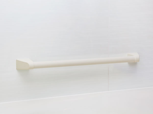 Bathing-wash room.  [Handrail bar] On the wall of the bathroom we have established a convenient handrail Ri bar to the maintenance of the Standing sitting and posture at the time of bathing.