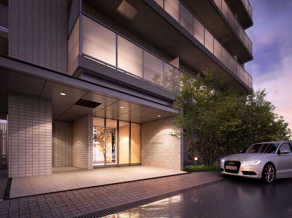 Buildings and facilities. To the entrance surface of the site is, Planting trees, Design the street, such as the green road. If Susumere Trades to be invited to the approach of the moisture, The magnificent entrance of adopting the natural stone, For us gracefully invited those who live. (Entrance Rendering)