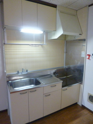 Kitchen. Gas two-burner can be installed