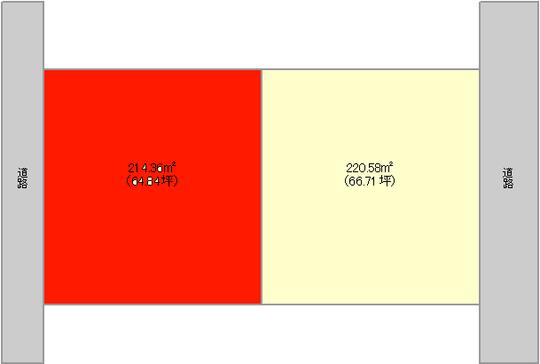 Compartment figure. Land price 7.65 million yen, Land area 214.36 sq m