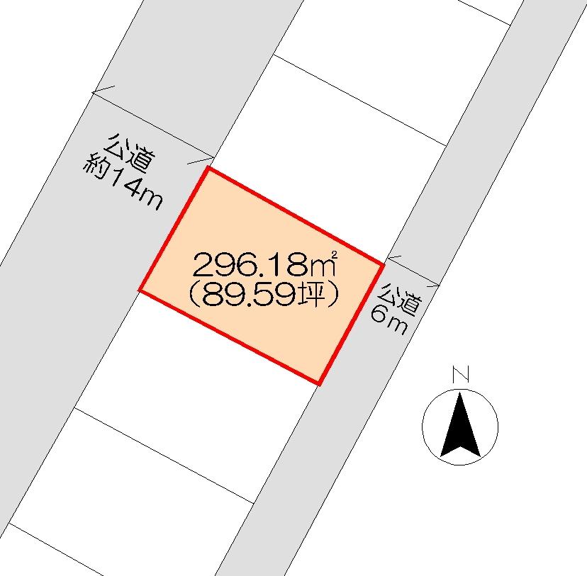 Compartment figure. Land price 14 million yen, Land area 296.18 sq m