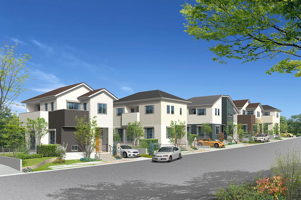 Cityscape Rendering. Appearance of the full sense of quality room in a quiet southern slope of Rinkan. You can feel the magnificent nature familiar if overlooks the per. (Posted illustrations per Rendering, It is subject to change by reason of the construction. )