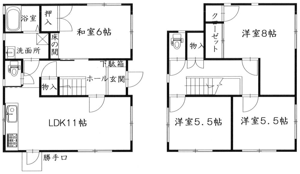 Floor plan. 21,800,000 yen, 4LDK, Land area 321.53 sq m , Building area 95.59 sq m