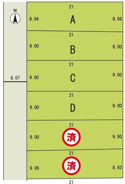 Compartment figure. Land price 8.87 million yen, Land area 189.07 sq m