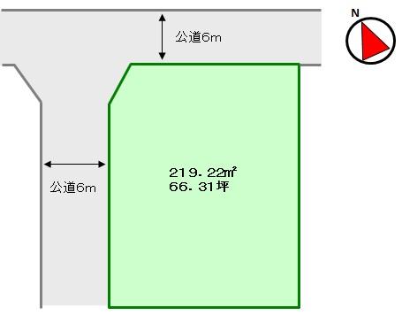 Compartment figure. Land price 9.15 million yen, Land area 219.22 sq m