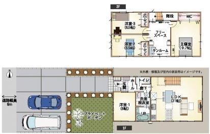 Floor plan. 22.6 million yen, 4LDK, Land area 189.08 sq m , Building area 117.58 sq m