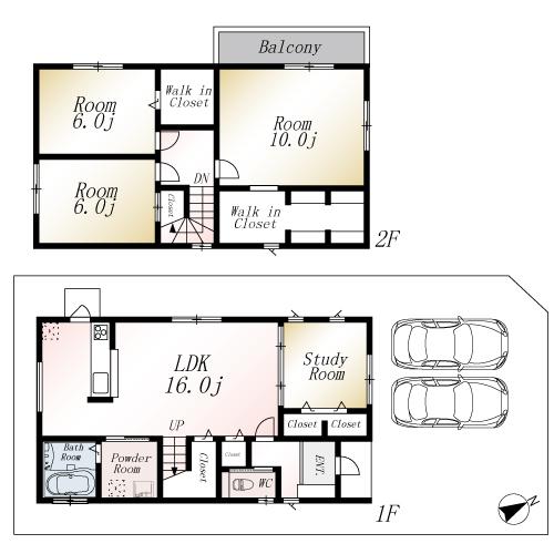 Floor plan. (No. 4 locations), Price 24,800,000 yen, 4LDK, Land area 139.51 sq m , Building area 107.64 sq m