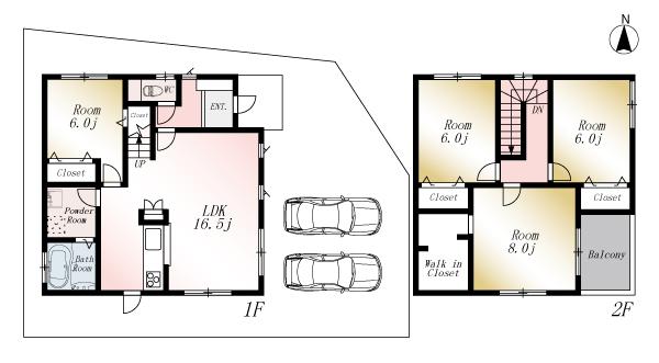 Floor plan. (No. 2 locations), Price 25,800,000 yen, 4LDK, Land area 138.62 sq m , Building area 99.36 sq m
