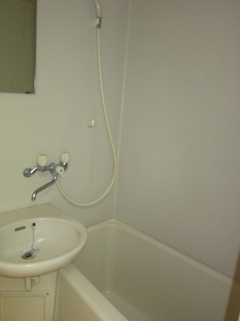 Bath. Hot water supply, A shower.